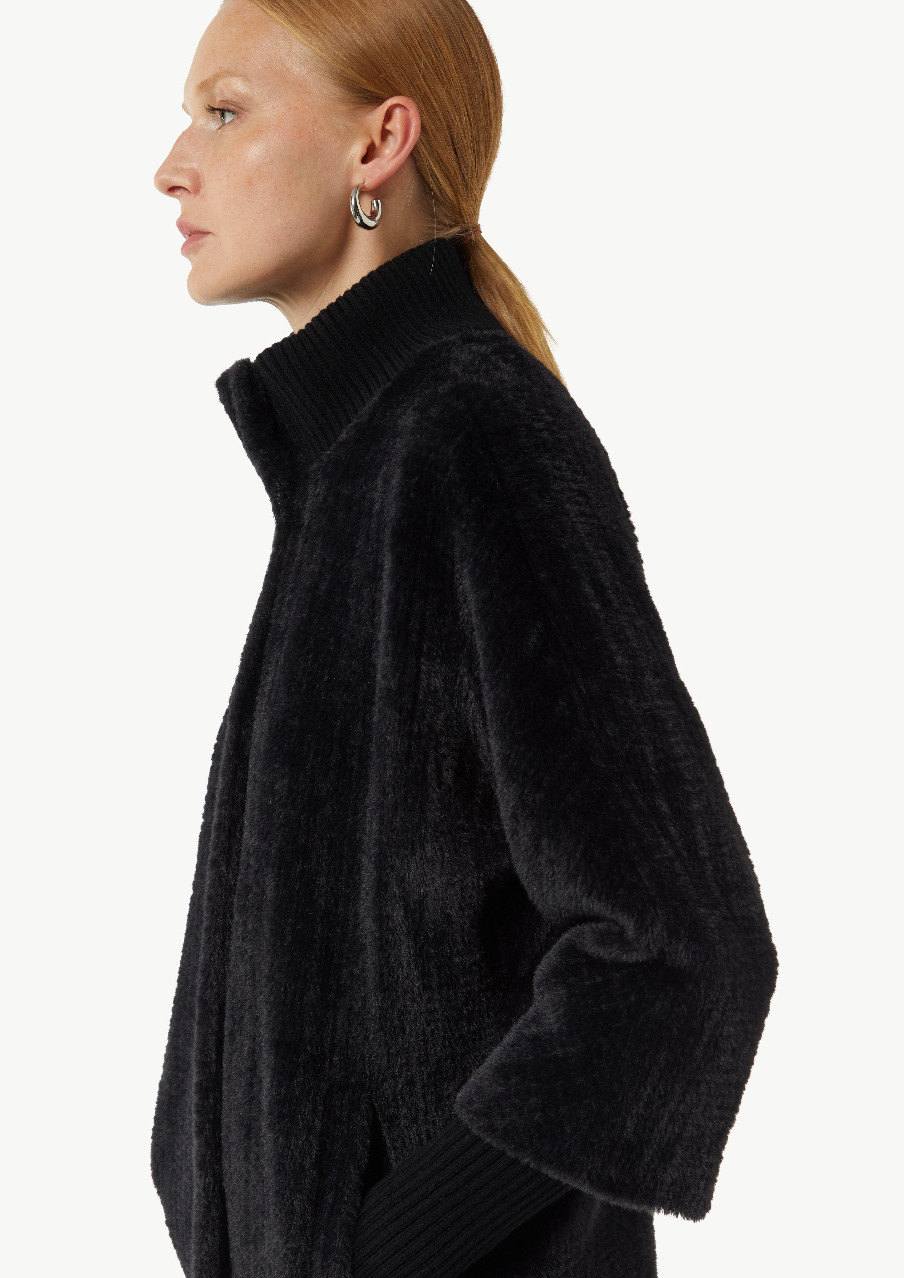 Comma Kurzjacke Cape mit gestricktem Kragen günstig online kaufen