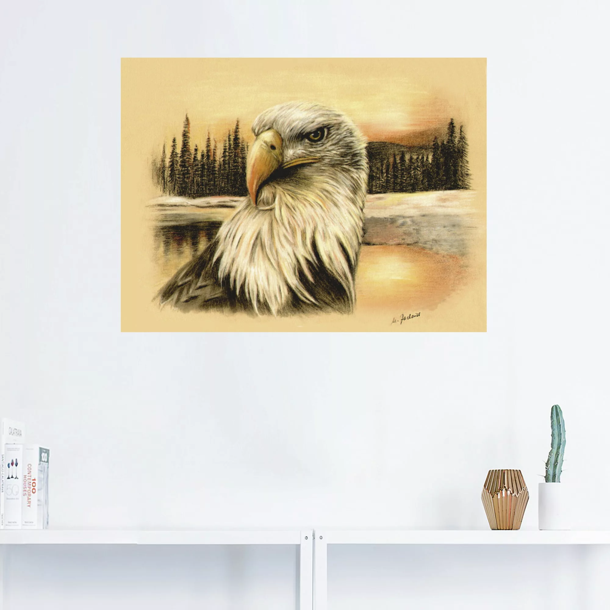 Artland Wandbild »Weißkopfseeadler handgemalt«, Vögel, (1 St.) günstig online kaufen
