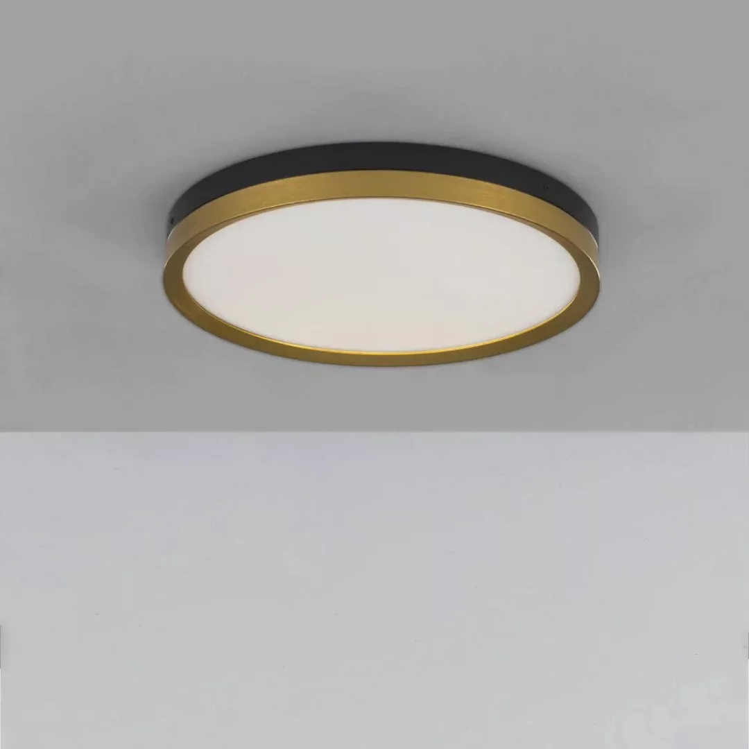 LED Deckenleuchte Cantria in Schwarz und Gold 31W 1916lm günstig online kaufen