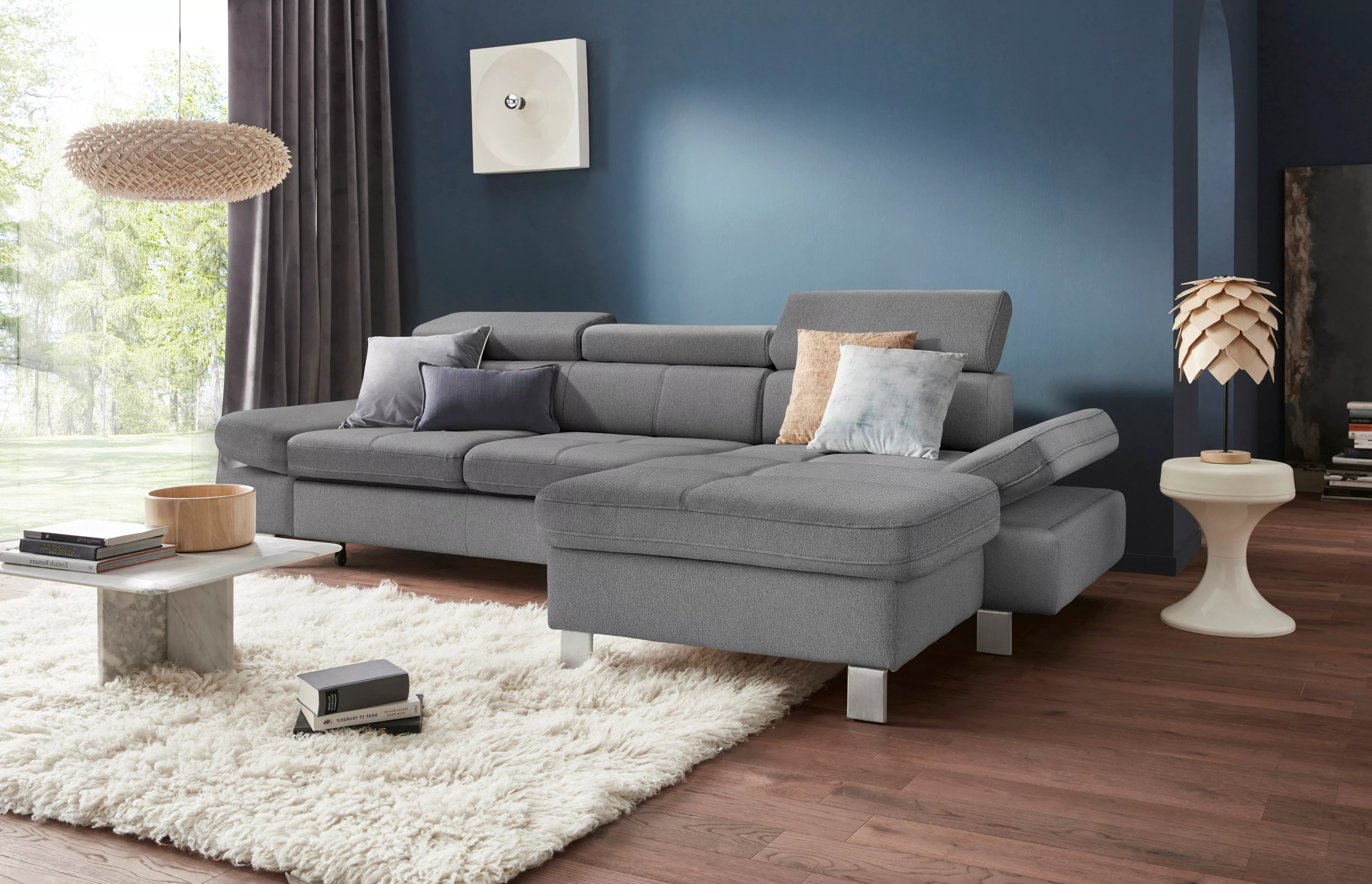 exxpo - sofa fashion Ecksofa Fiji, L-Form, mit Kopf- bzw. Rückenverstellung günstig online kaufen