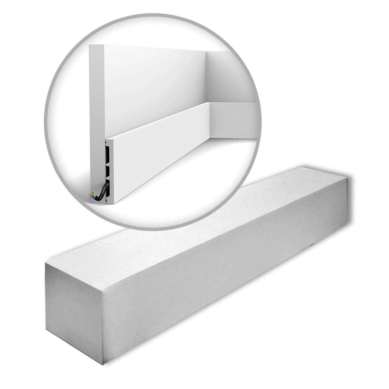 ORAC DECOR SX163-RAL9003-Box AXXENT Sockelleisten 1 Karton 26 Wandleisten 5 günstig online kaufen