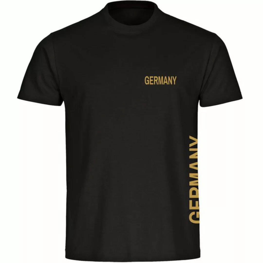 multifanshop T-Shirt Herren Germany - Brust & Seite Gold - Männer günstig online kaufen