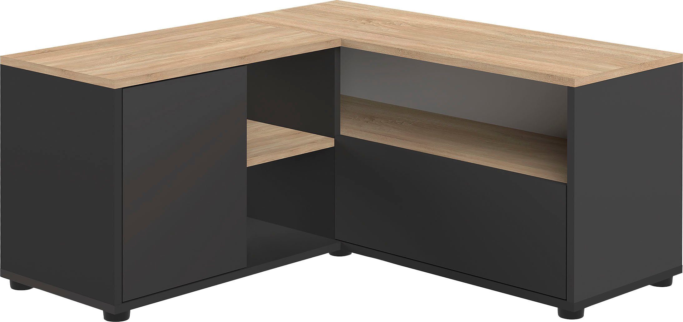 TemaHome Lowboard "ANGLE", Kommode, ideale Ecklösung, Schenkelmaße: 90x90 c günstig online kaufen