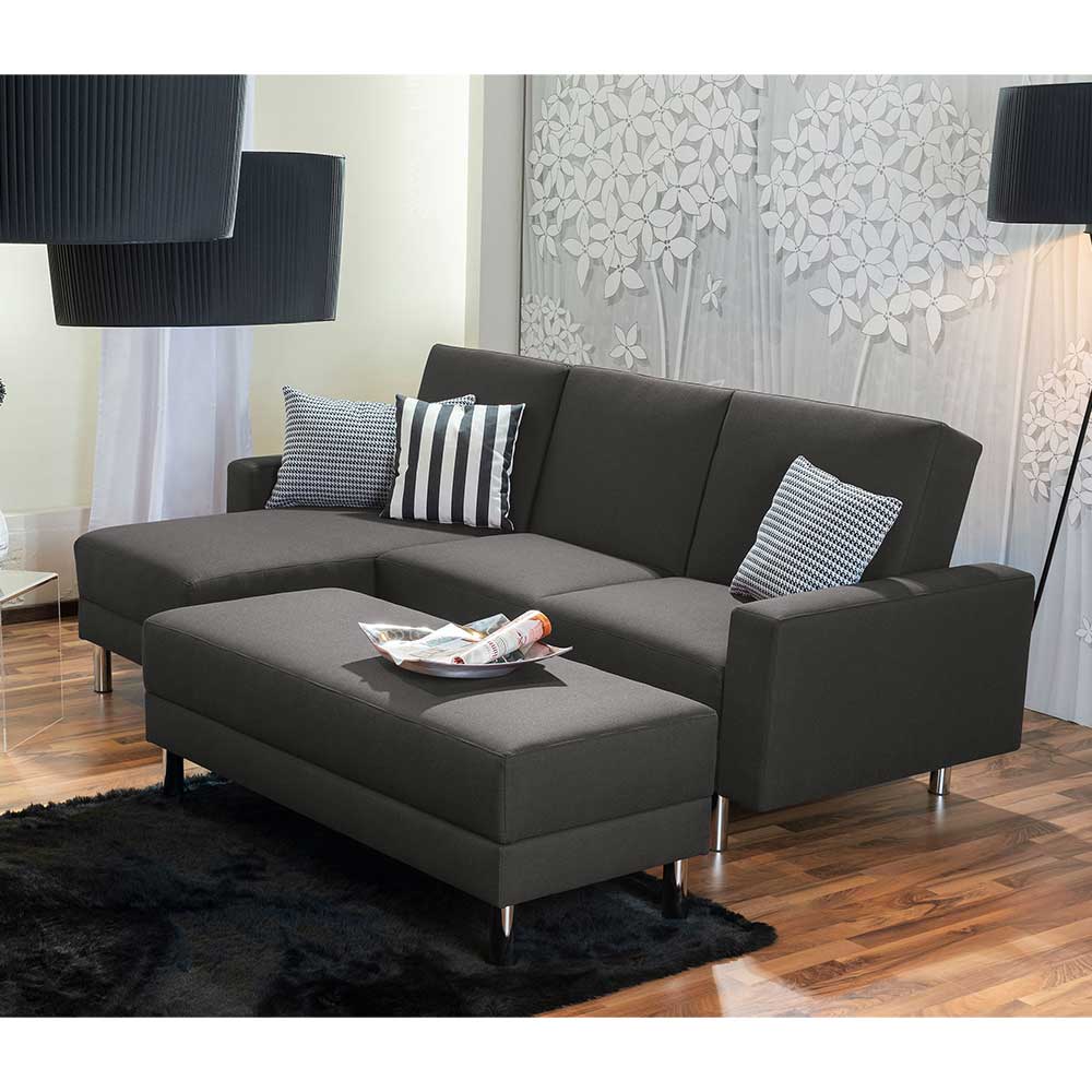 Ausklappbares Sofa mit Schlaffunktion Anthrazit (zweiteilig) günstig online kaufen