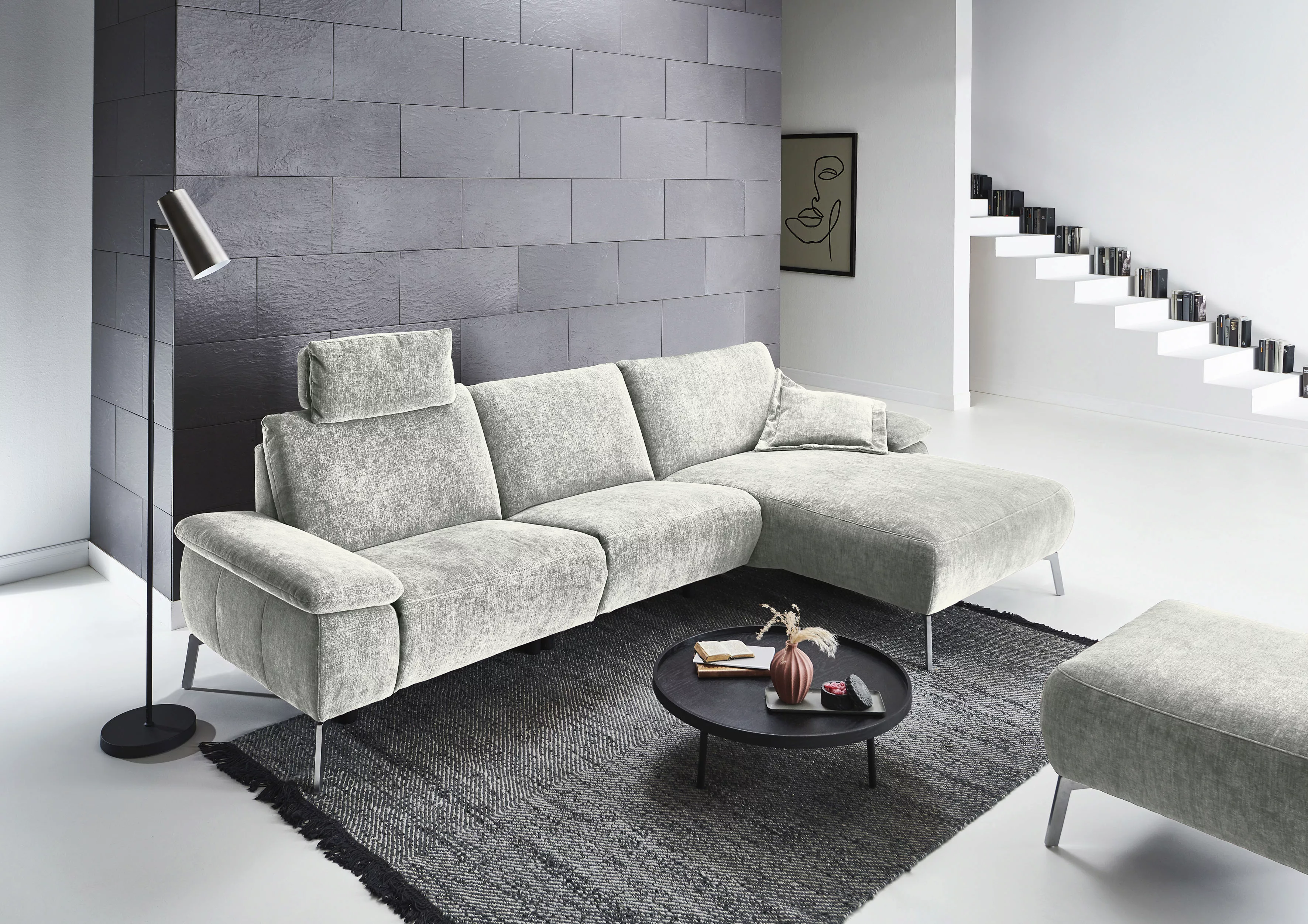 INOSIGN Ecksofa "Bellini L-Form", teilmotorische Relaxfunktion an 1 Element günstig online kaufen