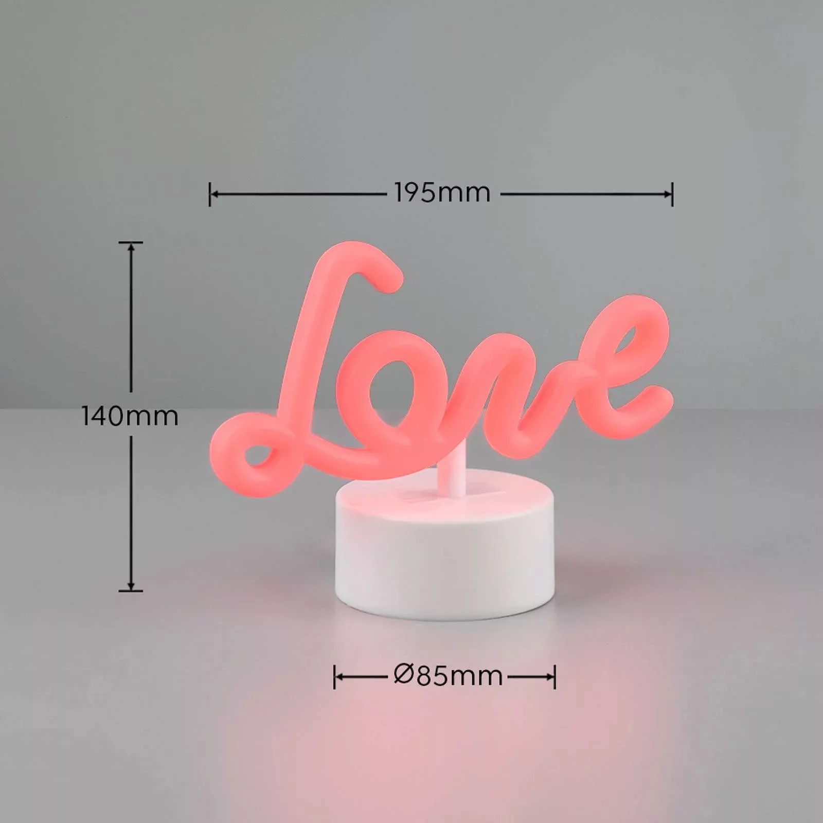 LED-Tischleuchte Amor, weiß, Kunststoff, Batterie, USB günstig online kaufen