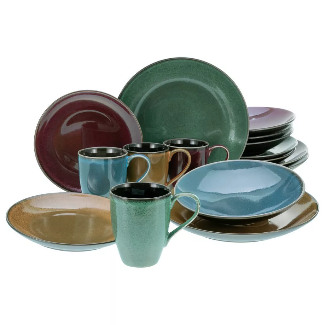 CreaTable Kombiservice Marrakesch multicolor Steinzeug 16 tlg. günstig online kaufen