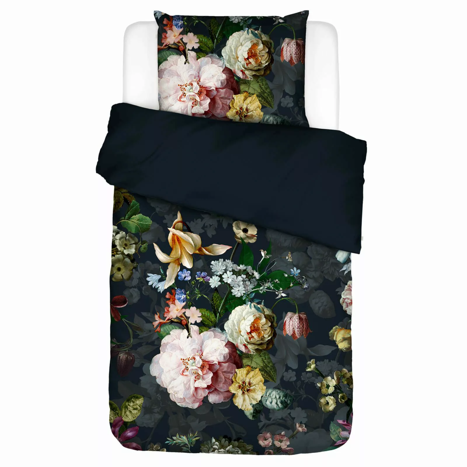 Essenza Bettwäsche Fleurel Indigo Blue, Baumwolle, günstig online kaufen