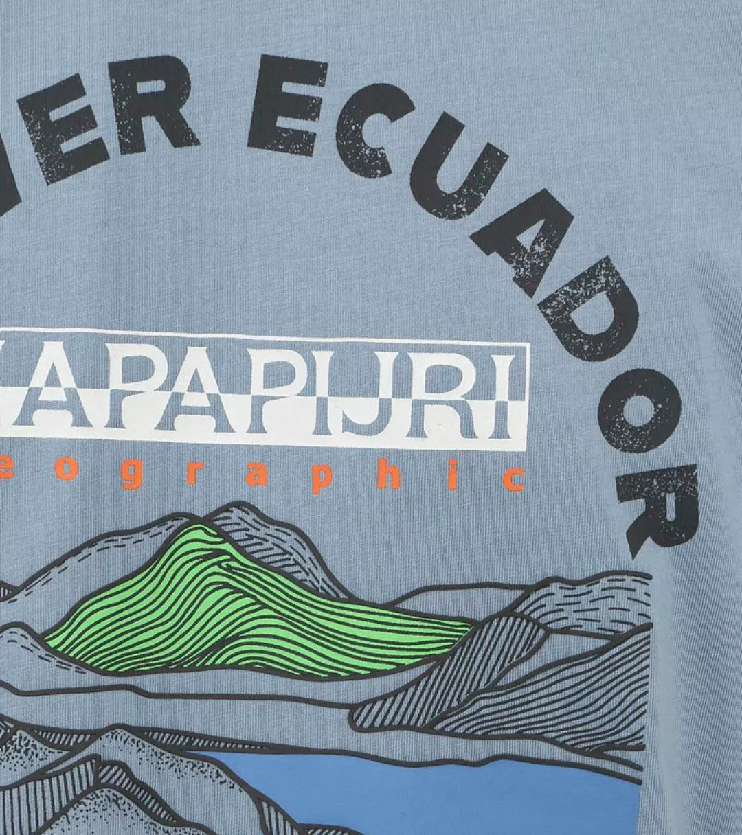 Napapijri Sangay T-shirt Hellblau - Größe L günstig online kaufen