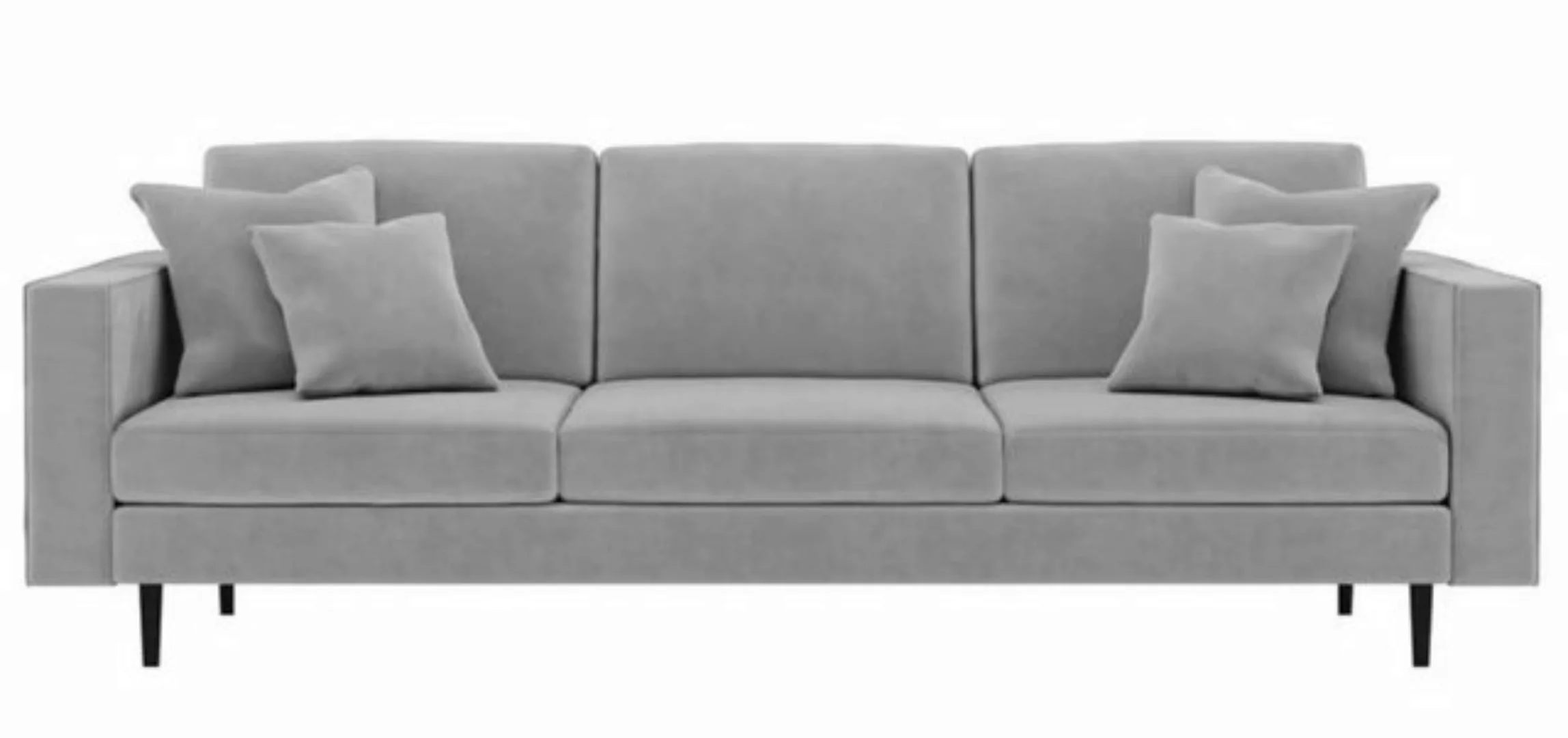 Xlmoebel Sofa Neues Textil-Viersitzer-Sofa in grauem Stoff für das, Hergest günstig online kaufen