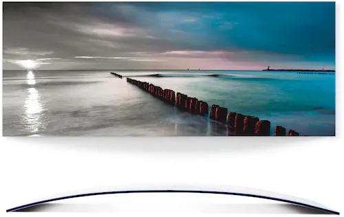 Artland Wandbild »Ostsee mit Sonnenaufgang s/w«, Gewässer, (1 St.), 3D Opti günstig online kaufen