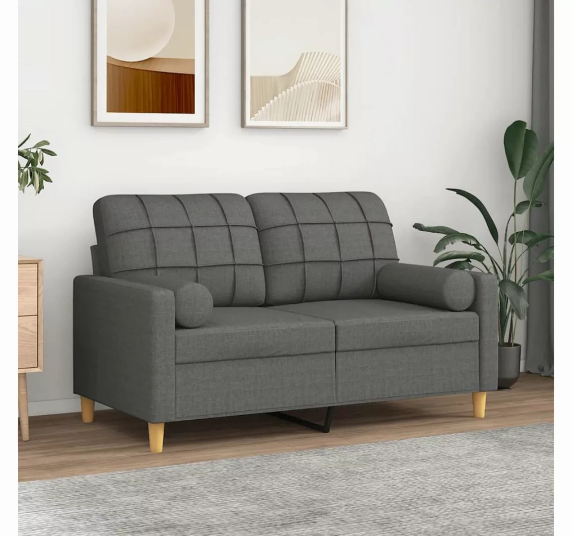 vidaXL Sofa Sofa 2-Sitzer Sofa Stoff mit Zierkissen, 120 cm günstig online kaufen