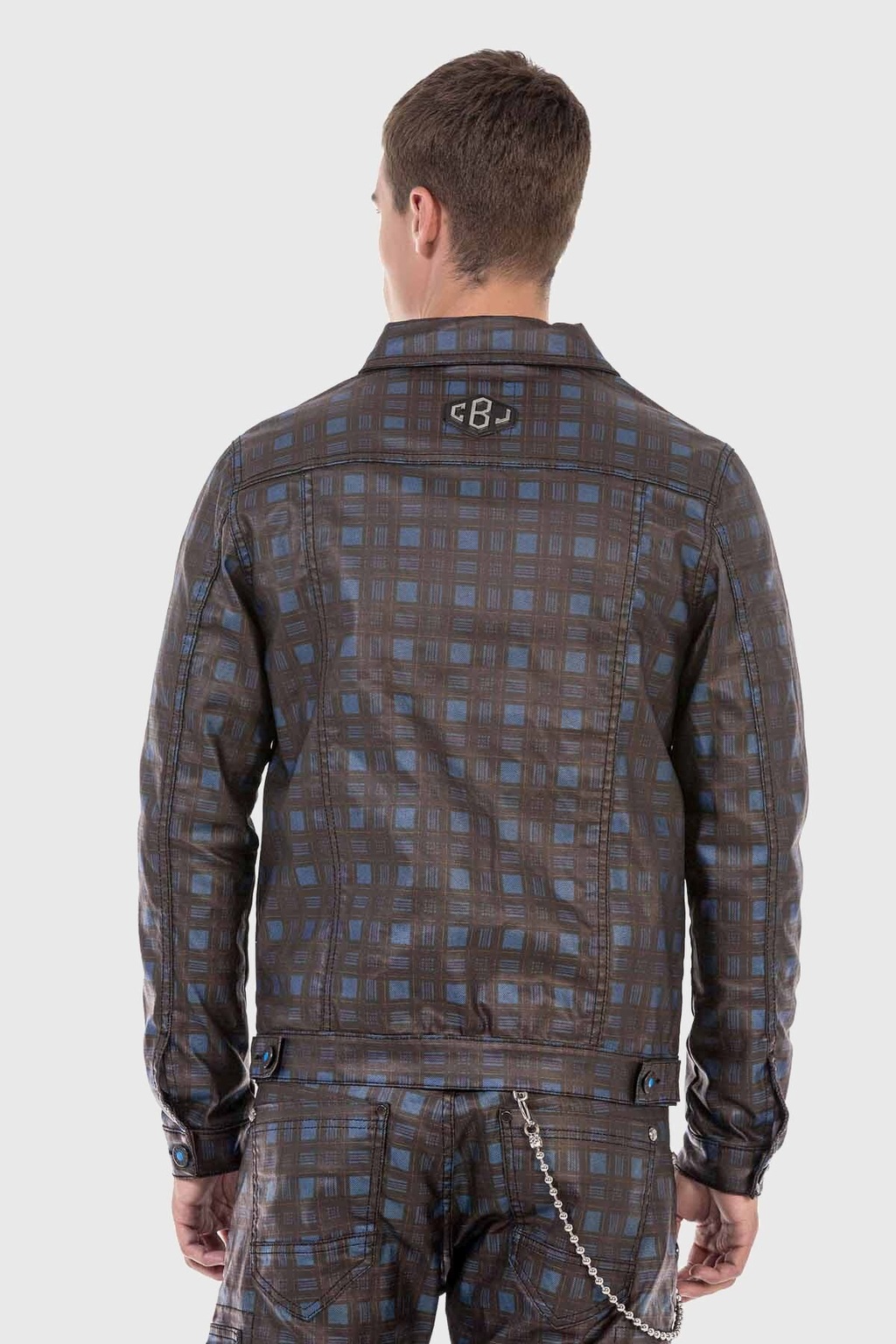Cipo & Baxx Fieldjacket "Jacke", ohne Kapuze, mit coolem Karo-Muster günstig online kaufen
