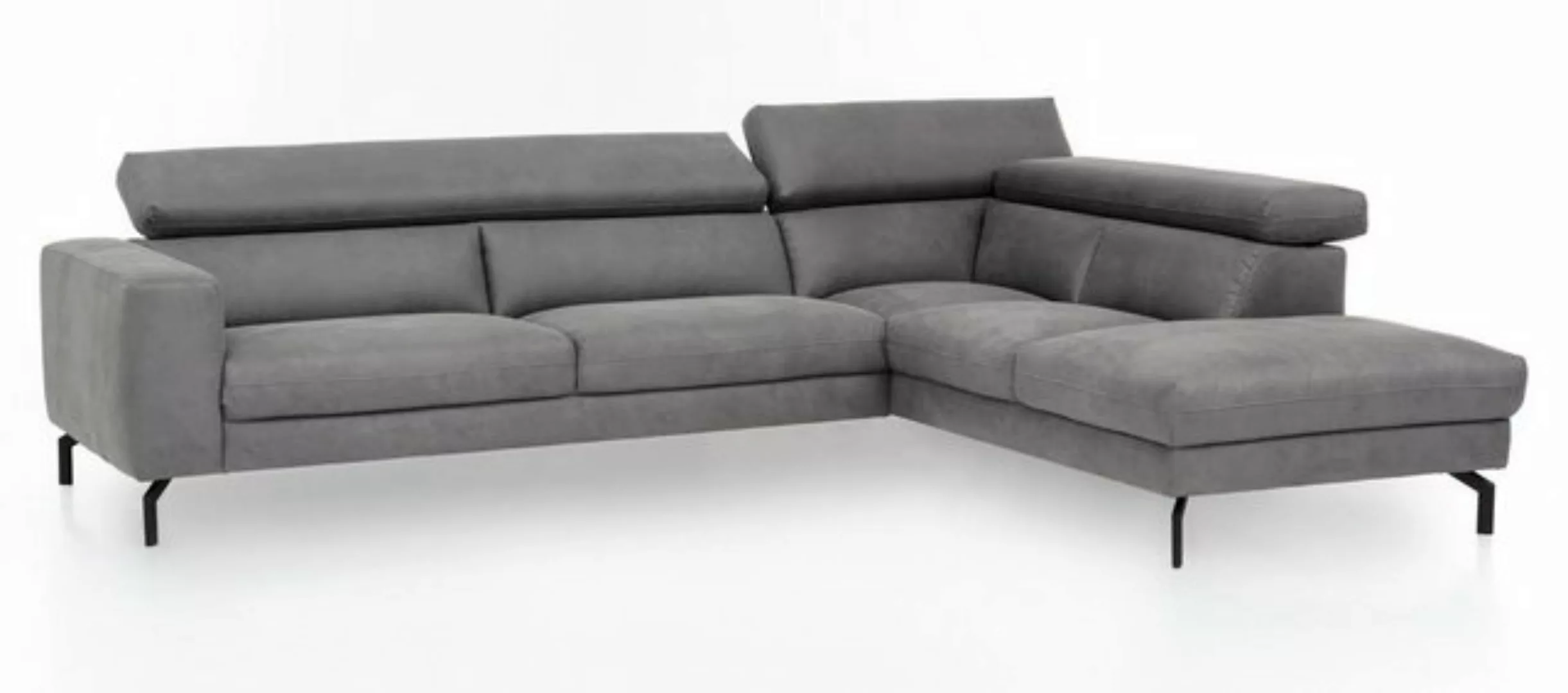 Feldmann-Wohnen Ecksofa Chenna, Chennai 1 Teile, 284x233x76-96cm grau Ottom günstig online kaufen