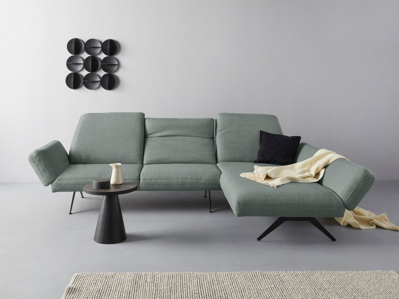 Places of Style Ecksofa "Caiden L-Form", mit Arm- und Rückenfunktion, große günstig online kaufen