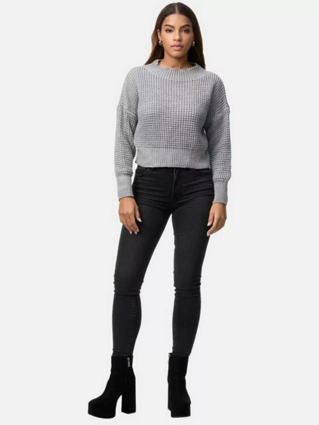 Elara Strickpullover Elara Damen Strickpullover Runderkragen (1-tlg) günstig online kaufen