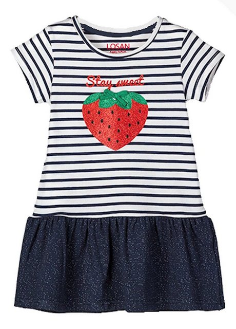 LOSAN A-Linien-Kleid Losan Sommerkleid Kleid Erdbeere Stay Sweet weiß marin günstig online kaufen