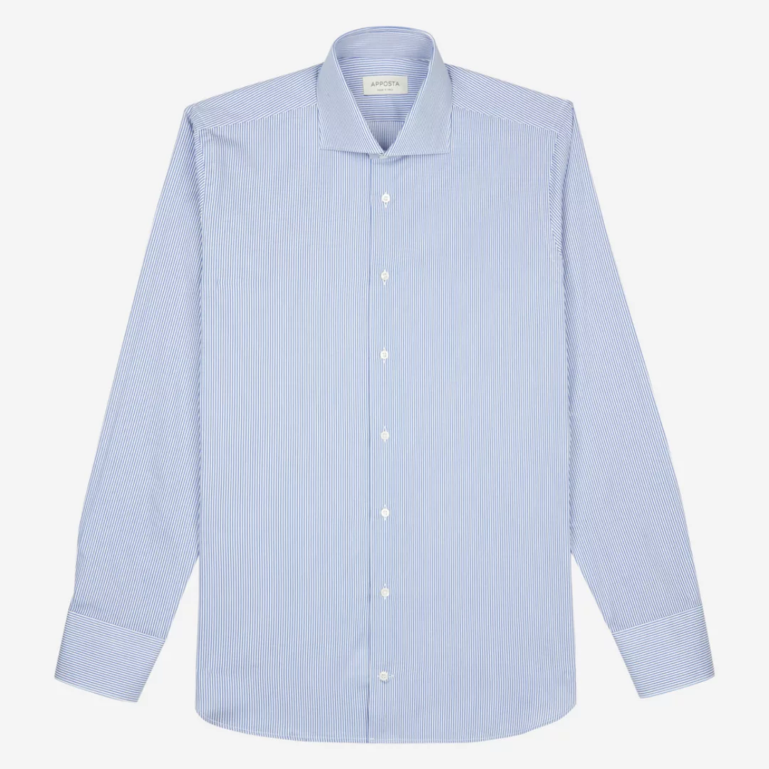Hemd  streifen  hellblau 100% reine baumwolle twill, kragenform  hoher spre günstig online kaufen