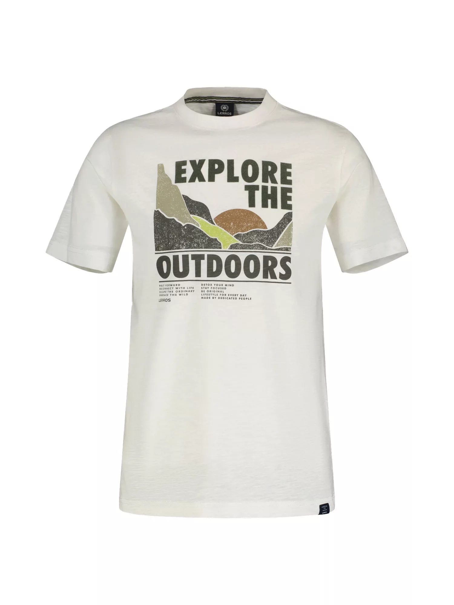 LERROS T-Shirt "LERROS T-Shirt mit Outdoor-Brustprint" günstig online kaufen