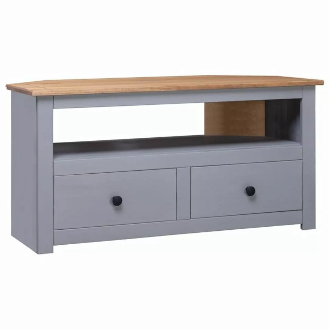 vidaXL TV-Schrank TV-Eckschrank Grau 93 x 49 x 49 cm Massivholz Panama-Kief günstig online kaufen