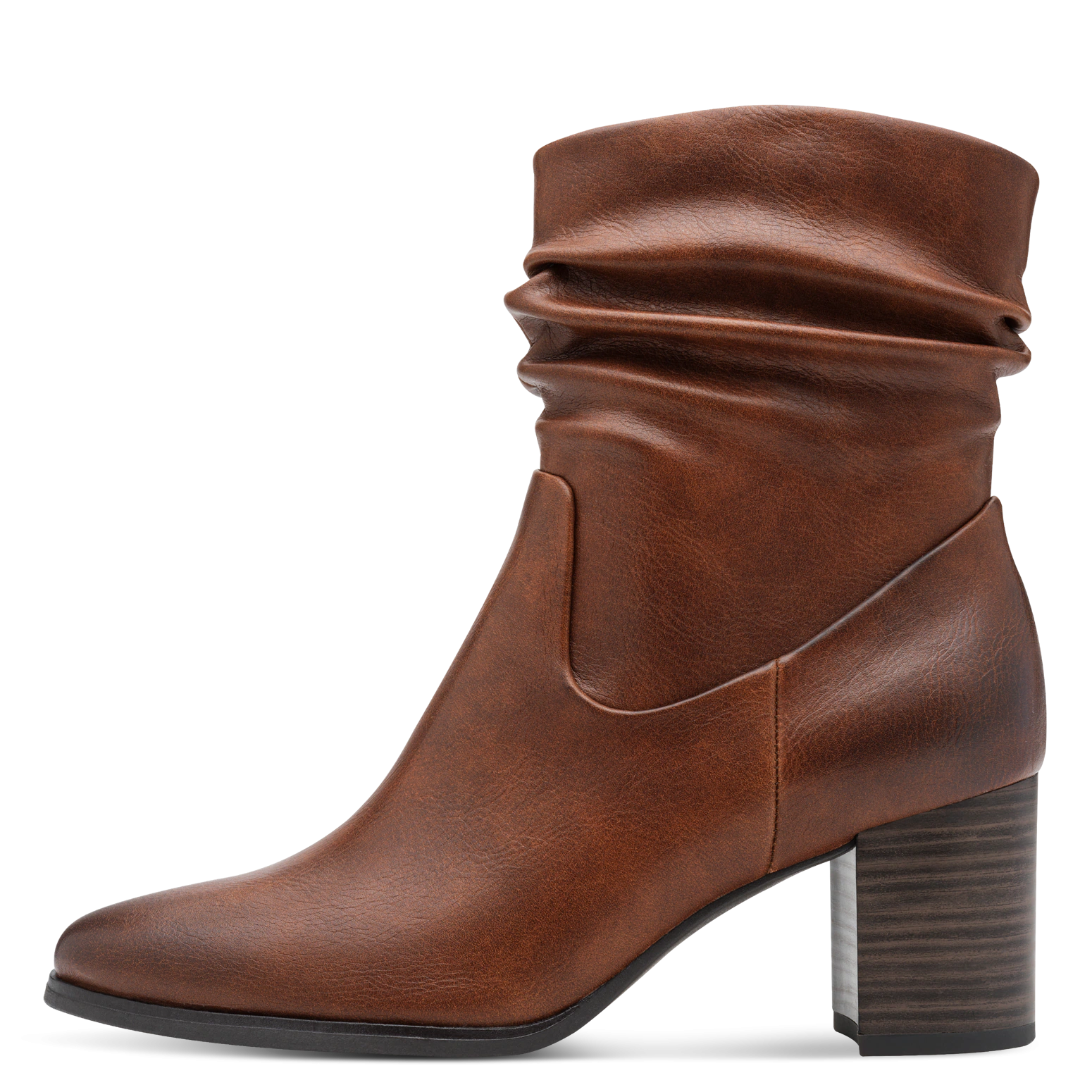 MARCO TOZZI Stiefelette, Blockabsatz, Businessschuh mit Falten im slouchy L günstig online kaufen