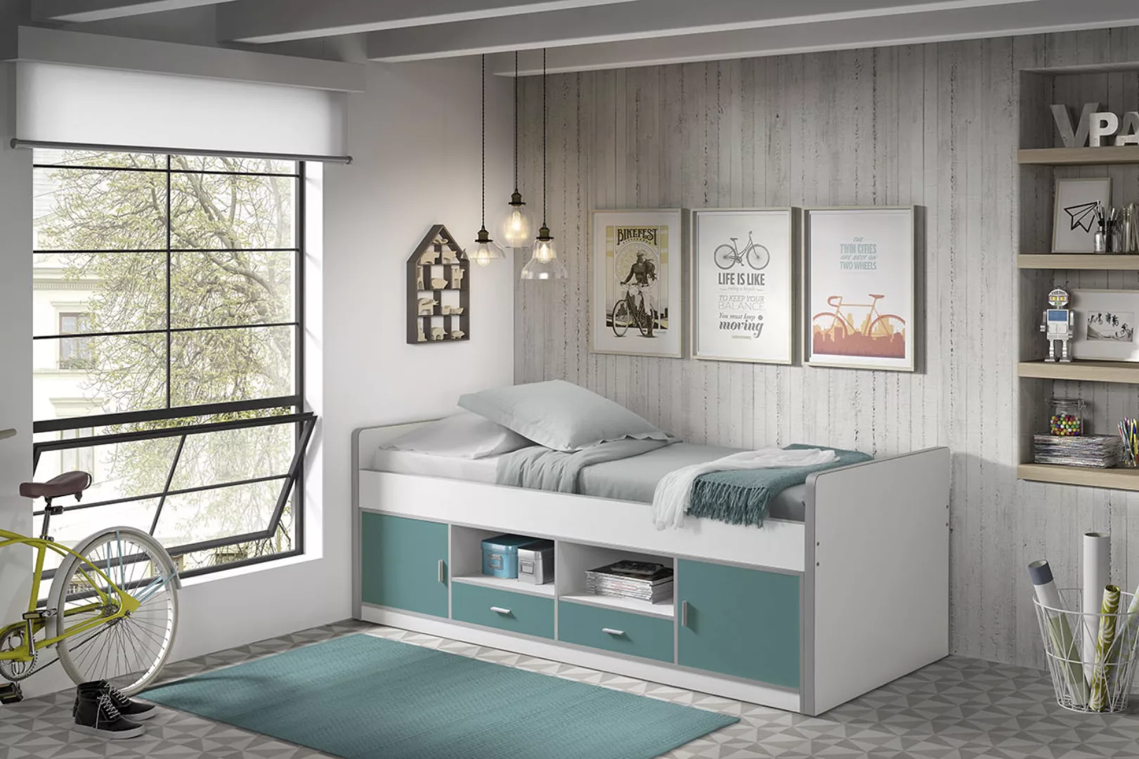 Vipack Einzelbett "Bonny", mit Komfort Liegehöhe, Stauraum unter dem Bett, günstig online kaufen