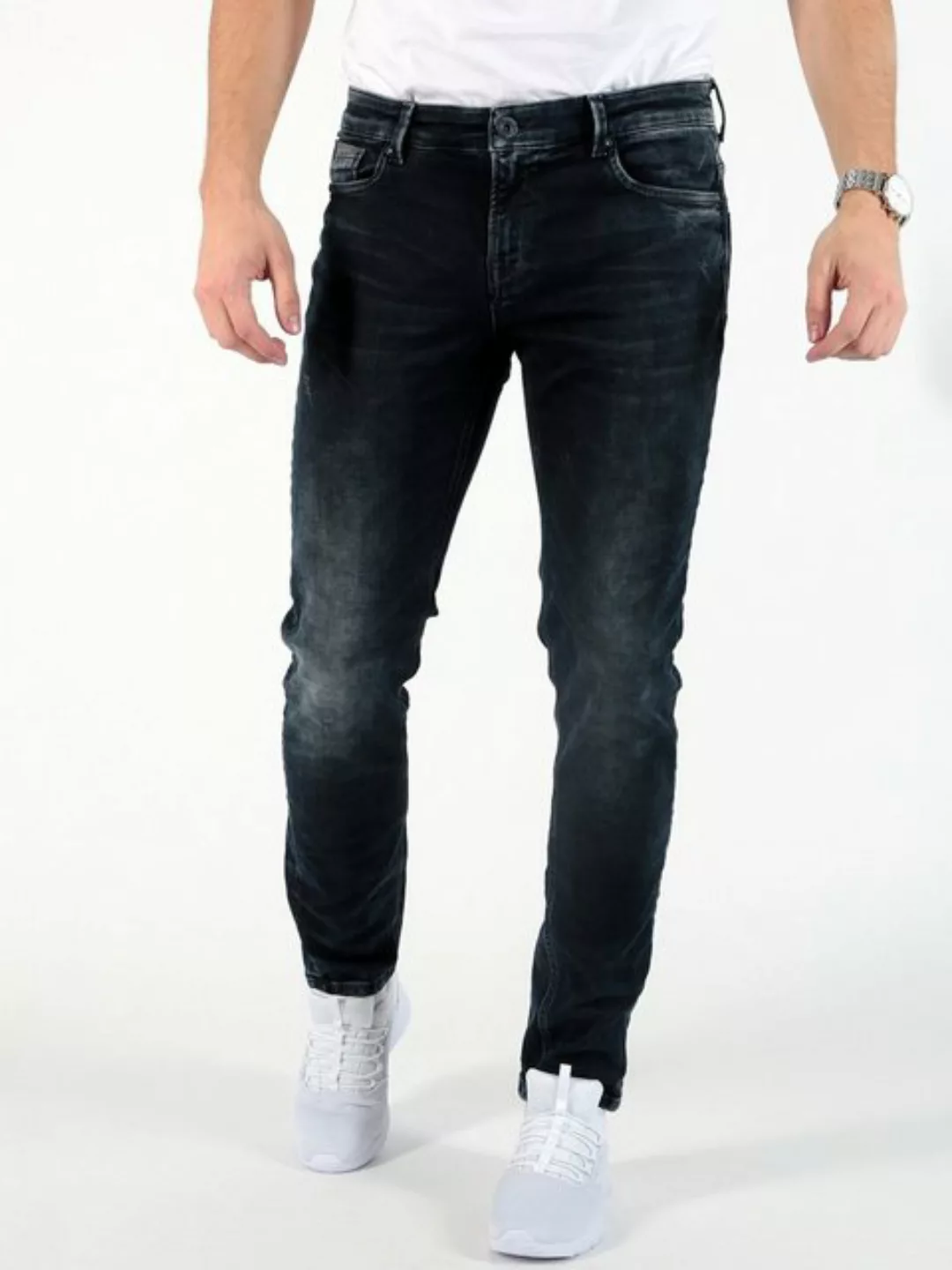 M.O.D. Herren Jeans Marcel - Slim Fit - Blau - Olympia Blue günstig online kaufen