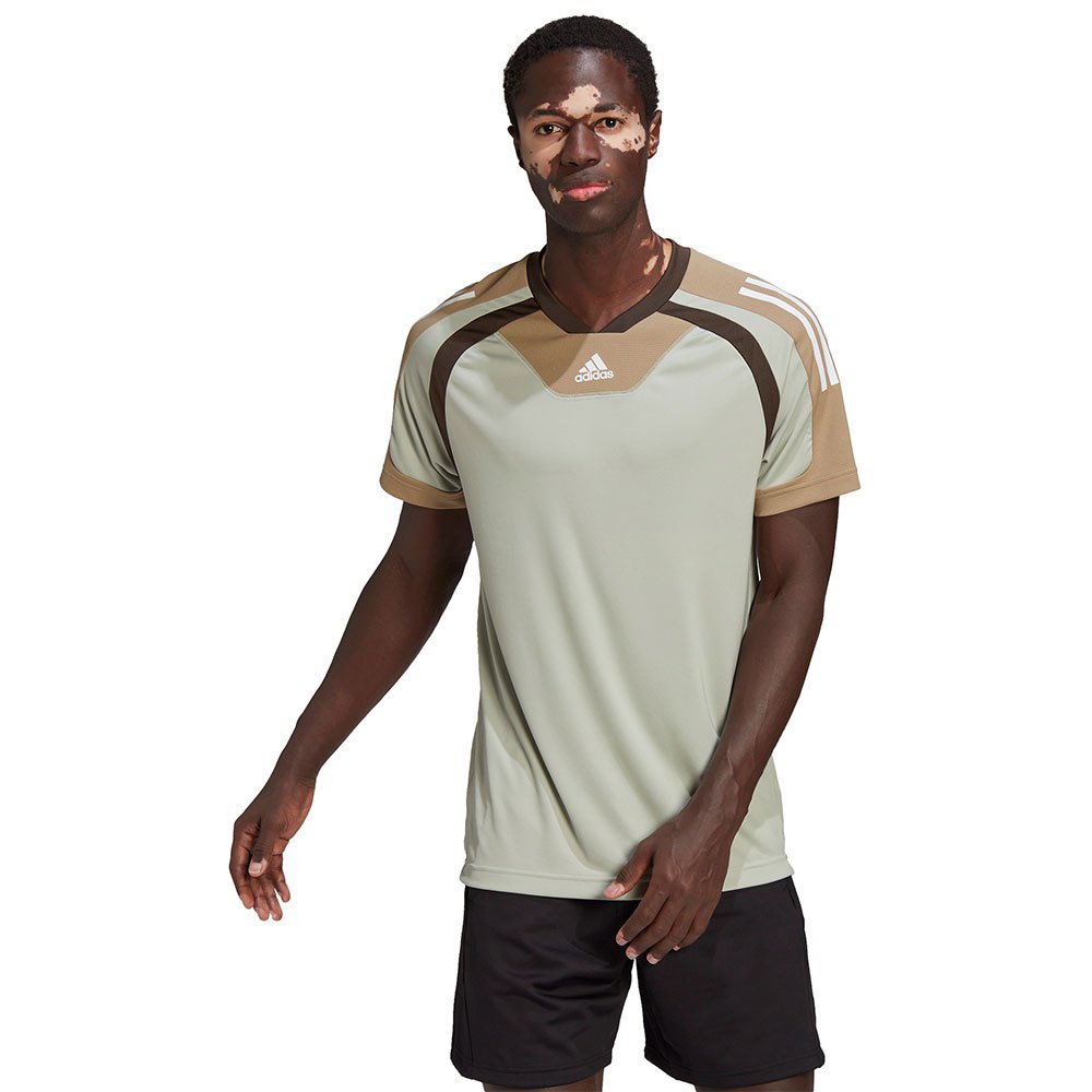 Adidas Training Kurzärmeliges T-shirt M Halo Green / Hemp / White günstig online kaufen