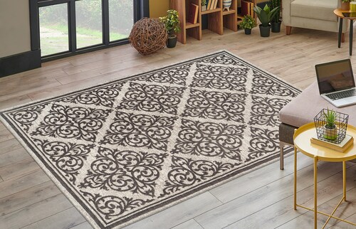 Kayoom Teppich »Davis 125«, rechteckig, 12 mm Höhe, edles Design, pflegelei günstig online kaufen