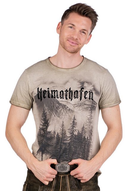 Hangowear Trachtenshirt Trachtenshirt Herren - DARIUS - beige günstig online kaufen