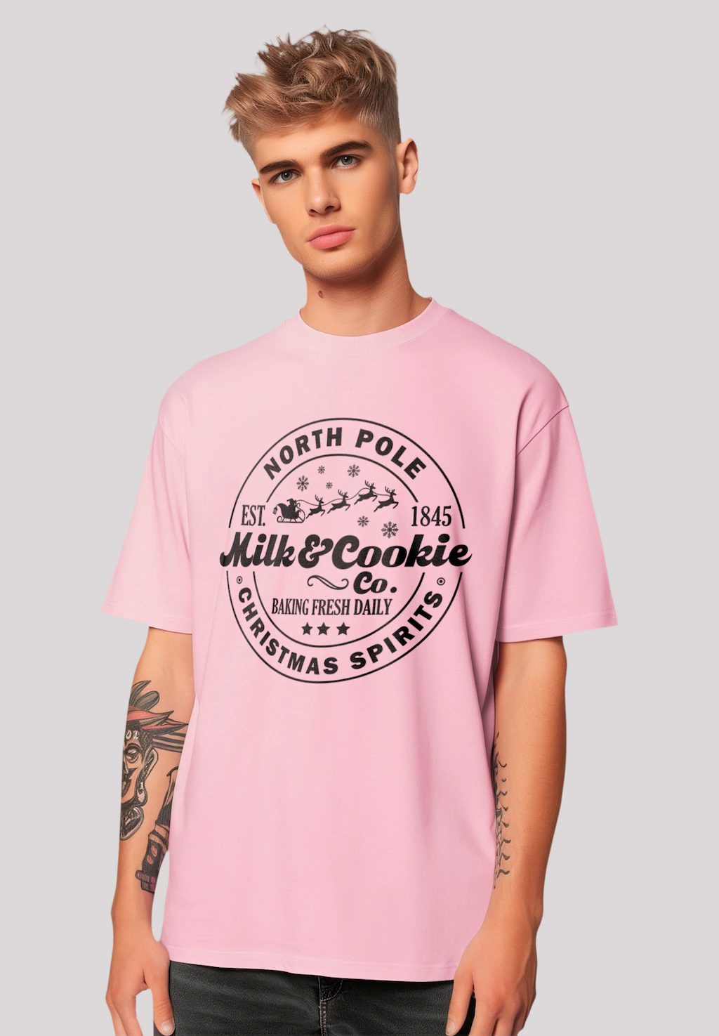 F4NT4STIC T-Shirt "Milk and Cookie Bakery Retro Weihnachten", Premium Quali günstig online kaufen