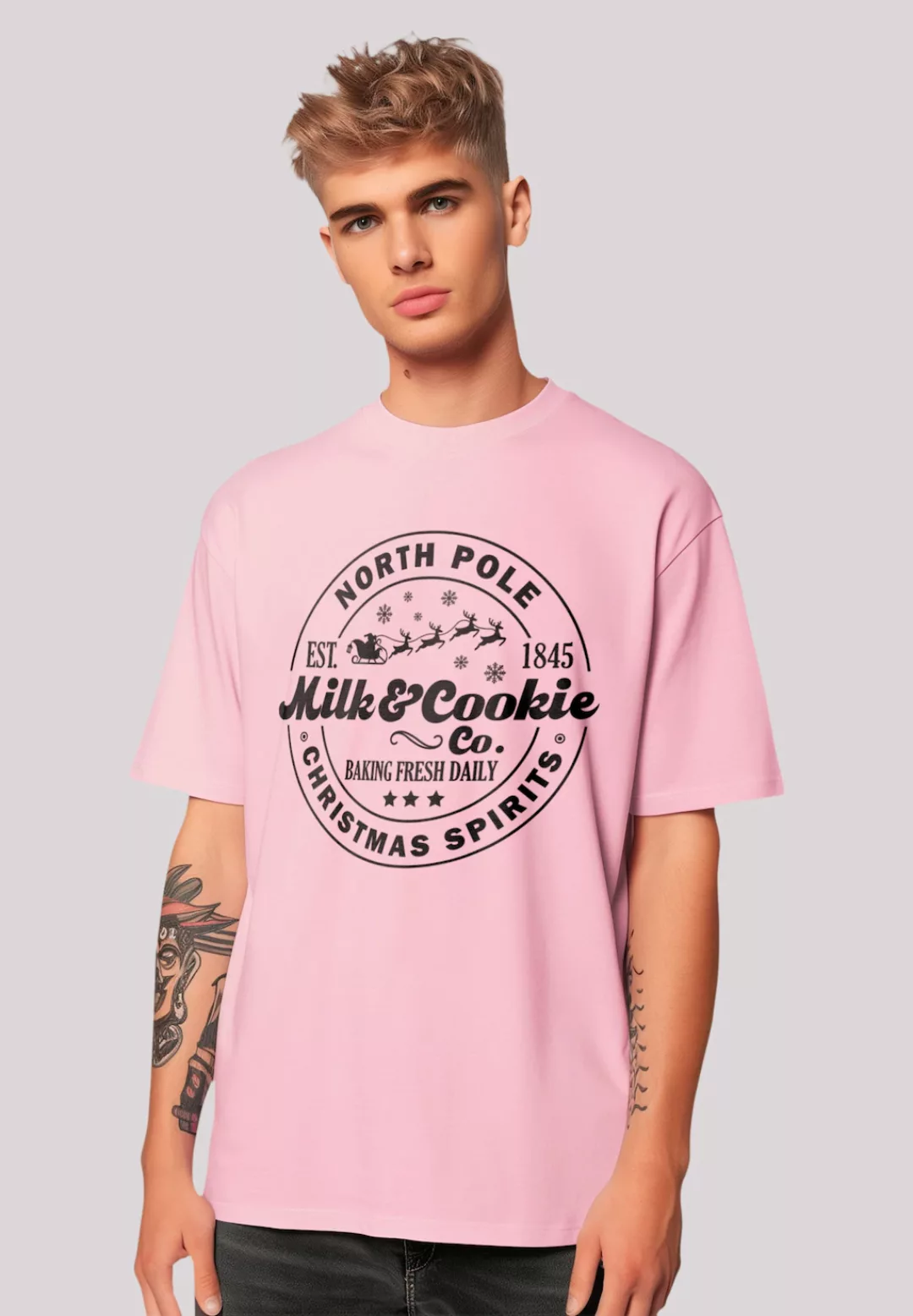 F4NT4STIC T-Shirt "Milk and Cookie Bakery Retro Weihnachten", Premium Quali günstig online kaufen