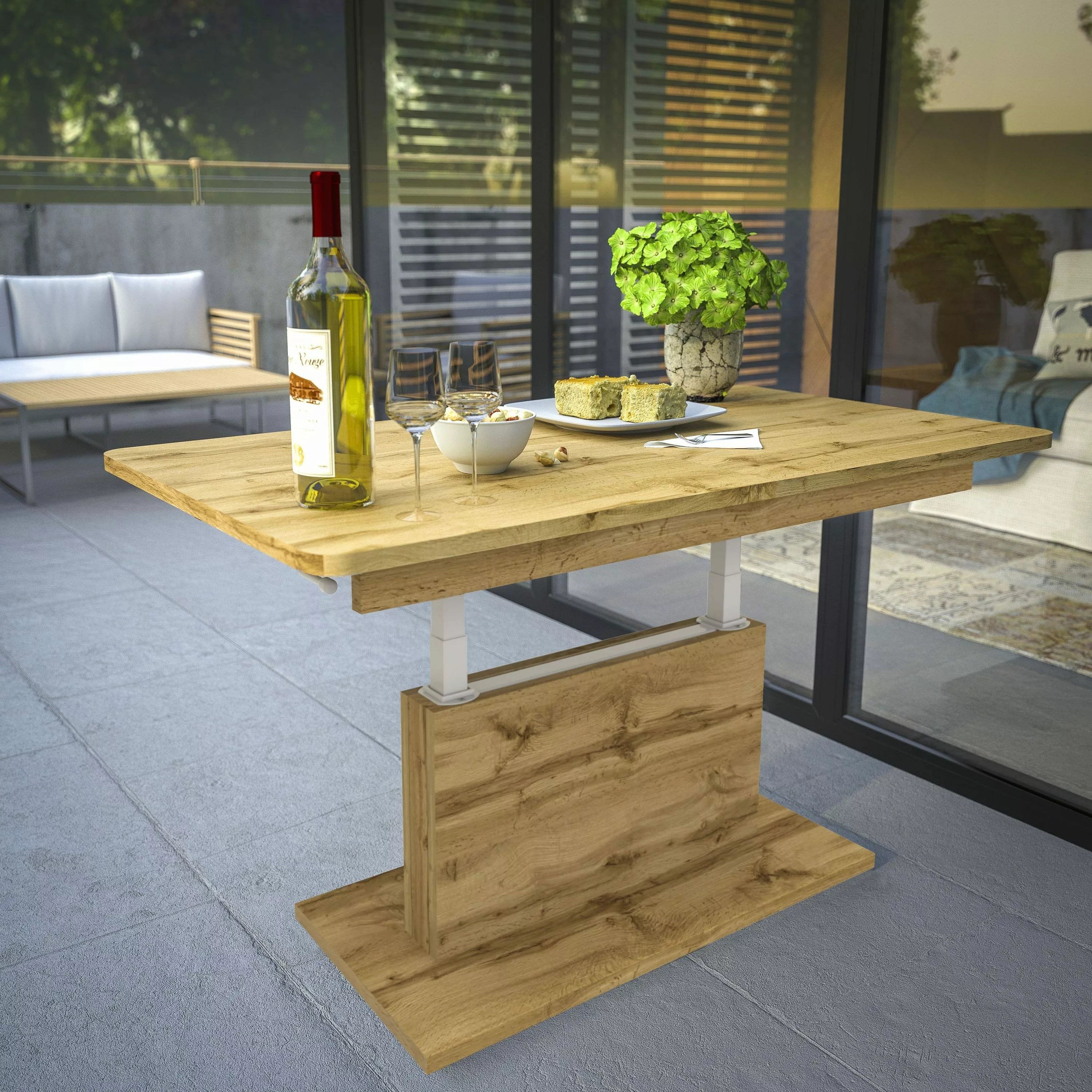 designimpex Couchtisch DC-1 Tisch Eiche Wotan günstig online kaufen