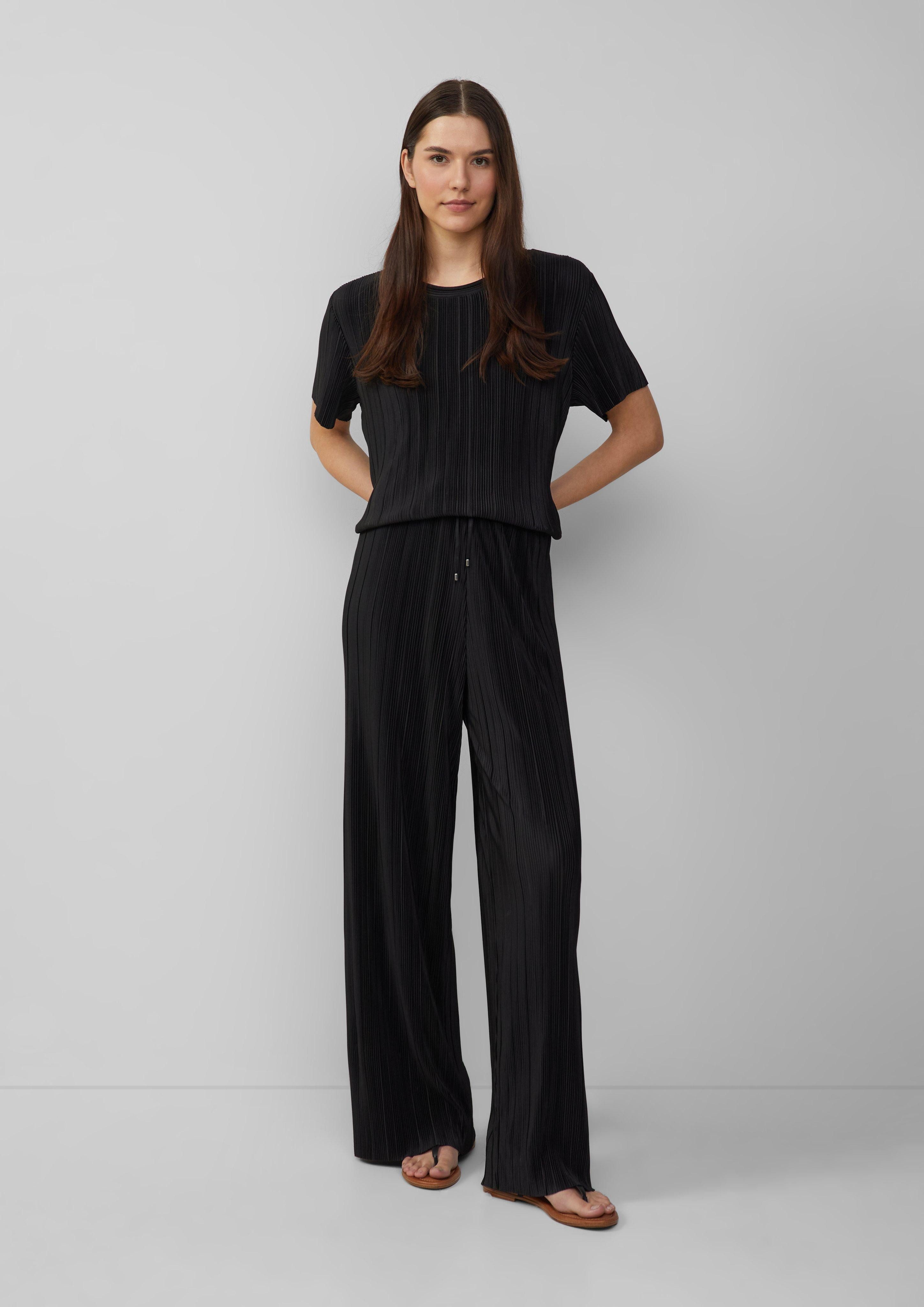 s.Oliver Stoffhose Plissierte Wide-Leg-Hose im Relaxed günstig online kaufen