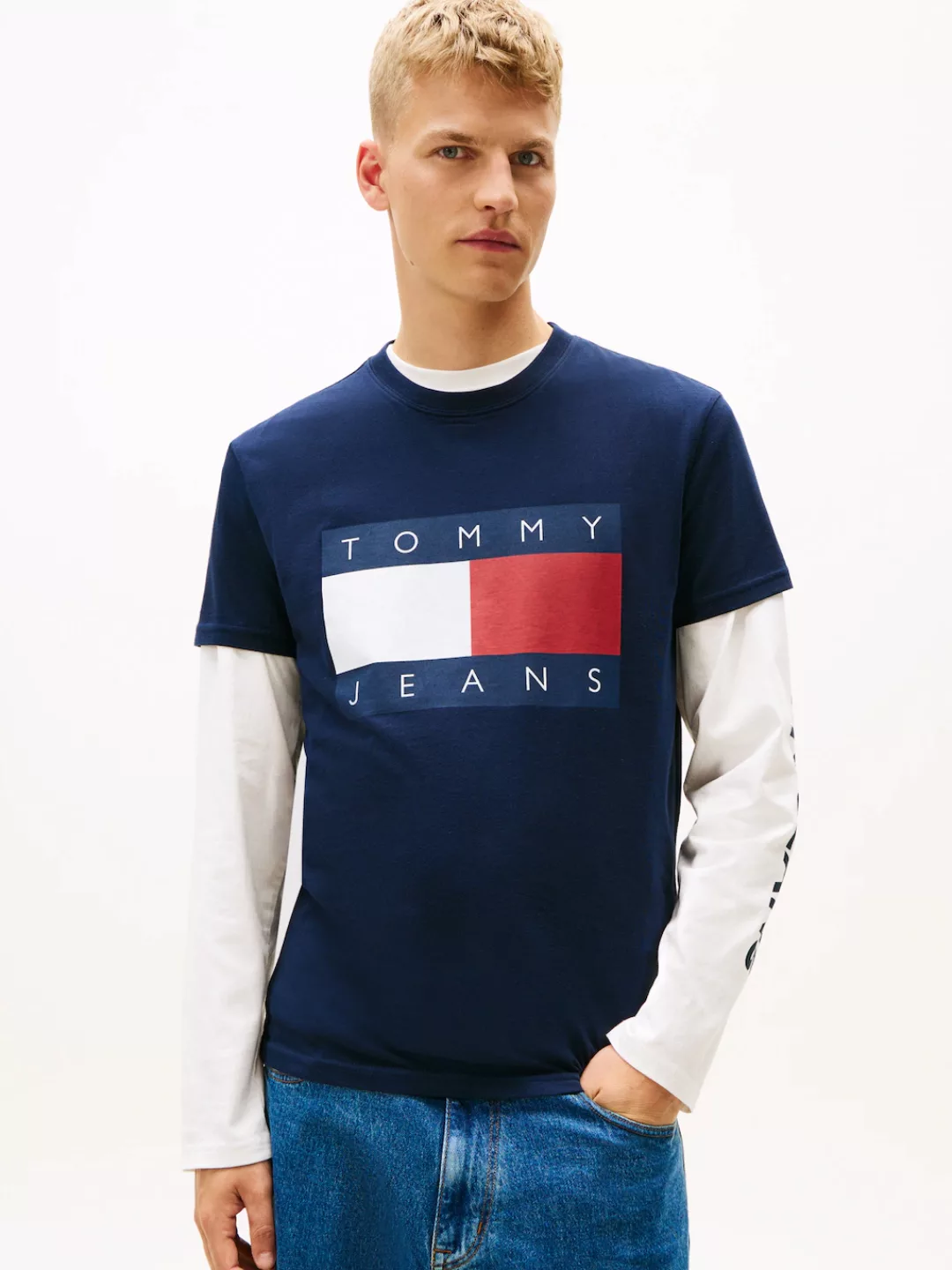 Tommy Jeans T-Shirt, Rundhalsausschnitt, Regular Fit, Logo-Druck günstig online kaufen