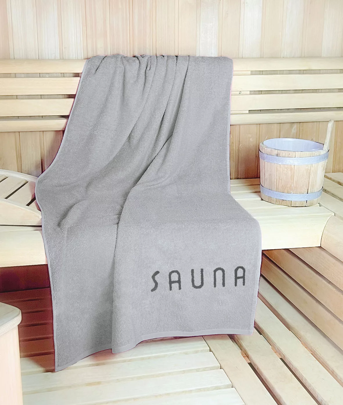 KiNZLER Saunatuch »Wellness, Sauna - 90/200 cm«, (1 St.), leichte Qualität, günstig online kaufen