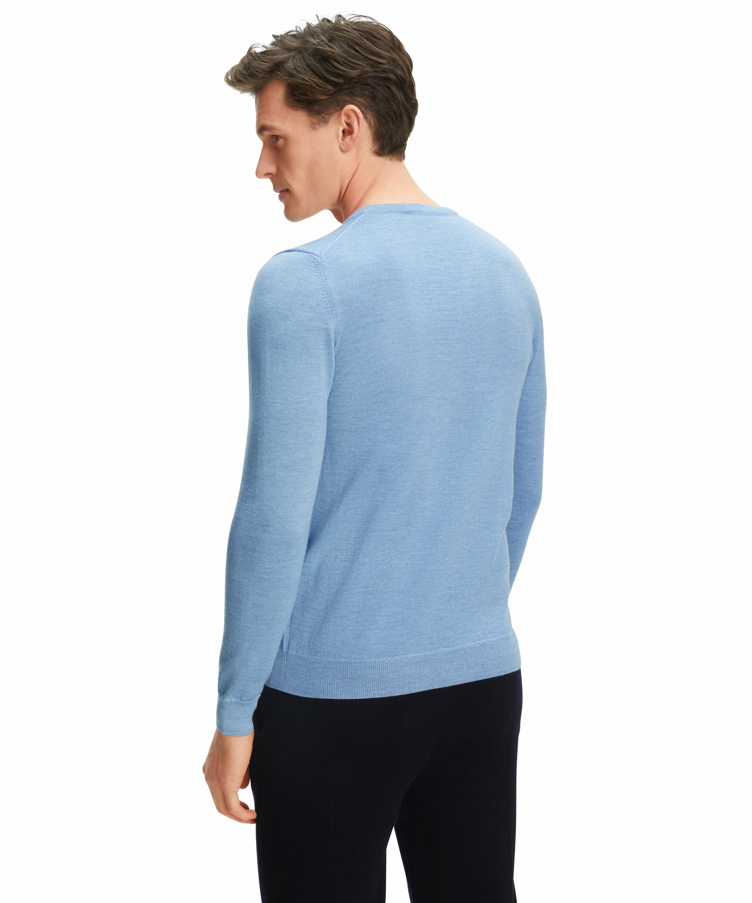 FALKE Herren Pullover V-Ausschnitt, 4XL, Blau, Uni, Wolle, 60911-685708 günstig online kaufen