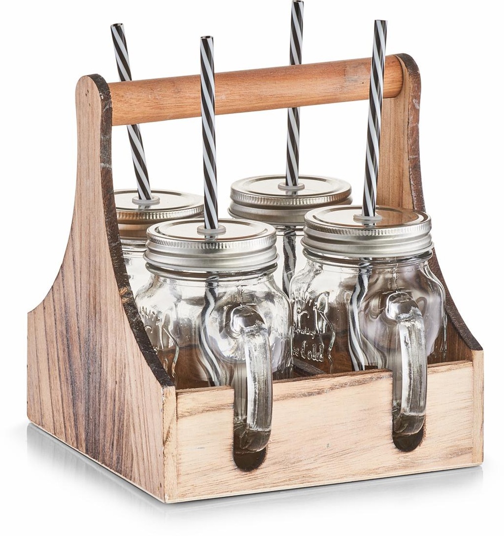 Zeller Present Gläser-Set, (Set, 5 tlg., je 4 Gläser mit Schraubdeckel und günstig online kaufen