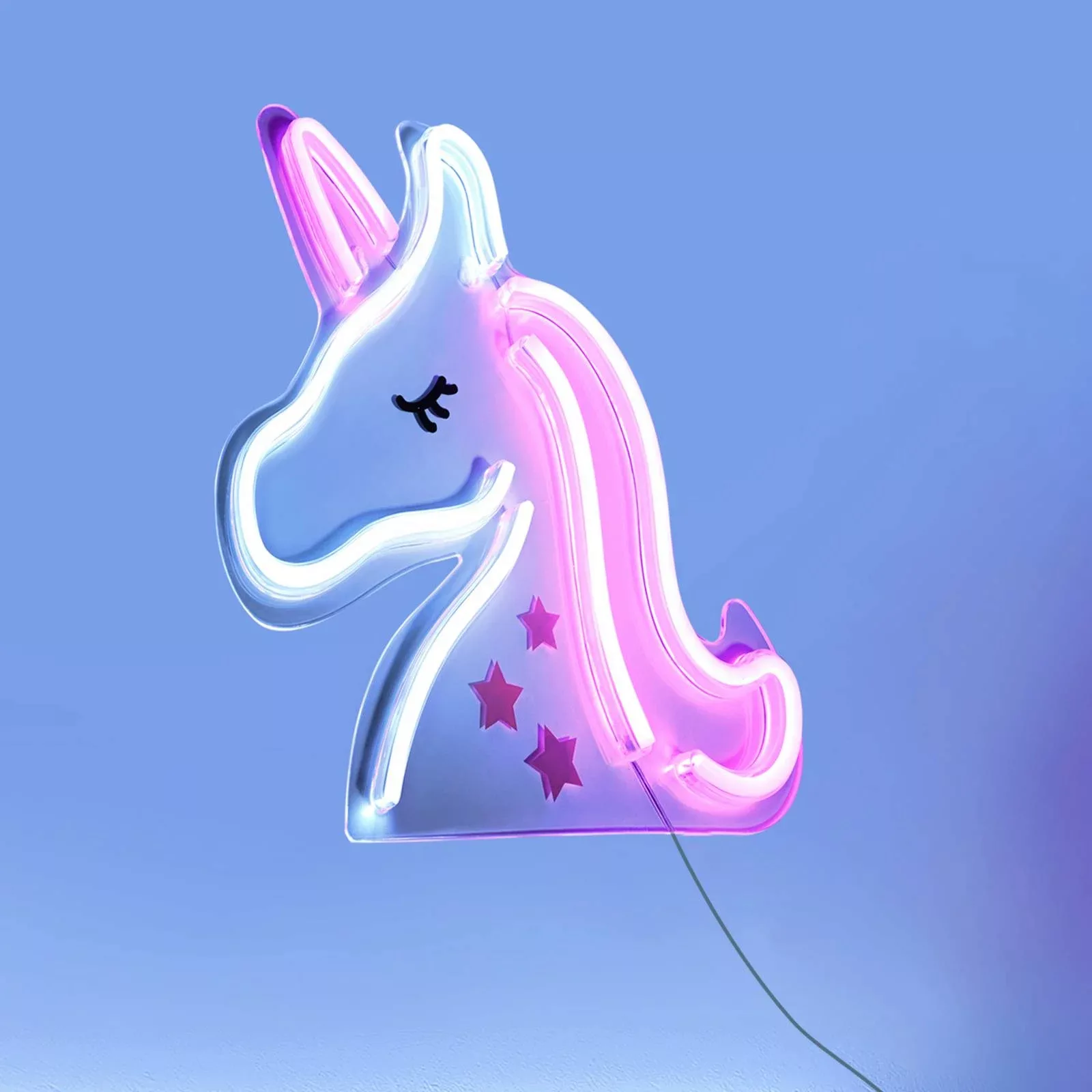 LED-Wandleuchte Neon Unicorn, USB günstig online kaufen