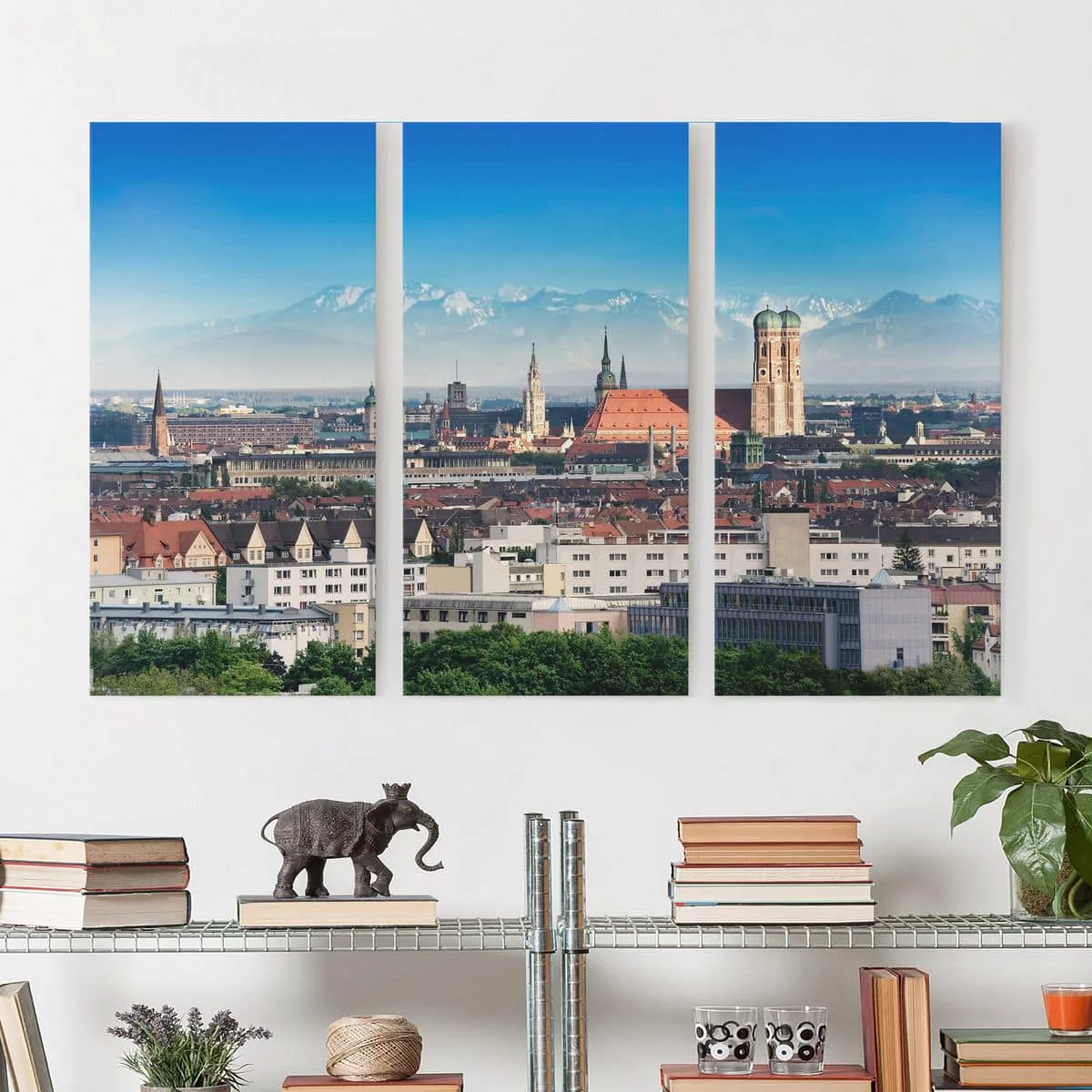 3-teiliges Leinwandbild Architektur & Skyline - Querformat München günstig online kaufen