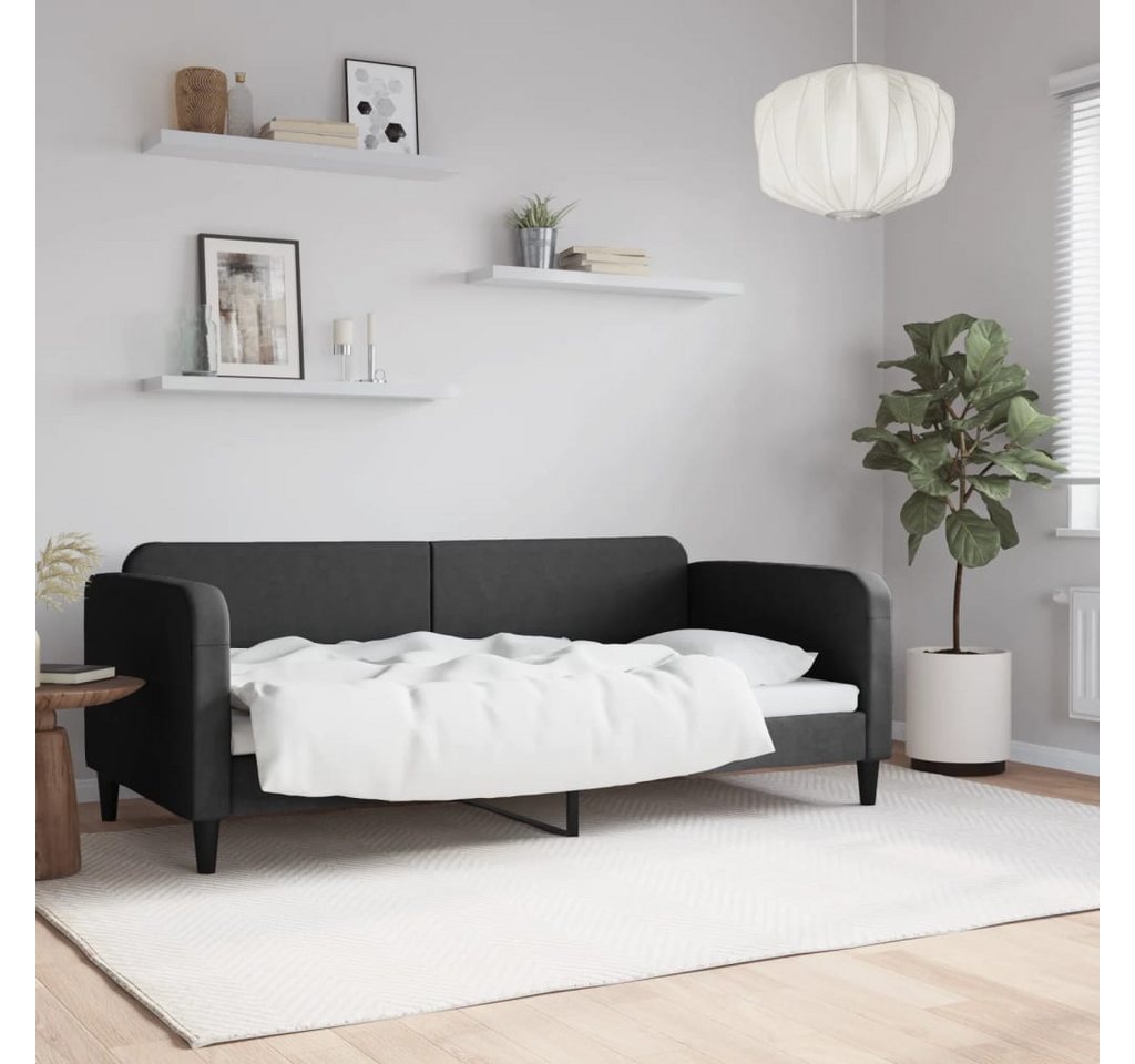 vidaXL Gästebett Tagesbett Schwarz 90x190 cm Stoff Gästebett Gästecouch Gäs günstig online kaufen