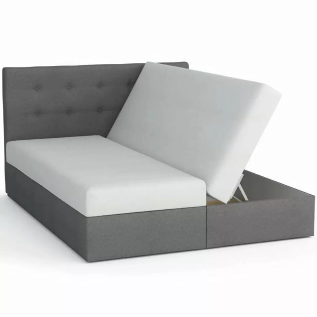 DB-Möbel Bett Boxspringbett Schlafzimmerbett LIBERTO 140x200 cm inkl.Bettka günstig online kaufen