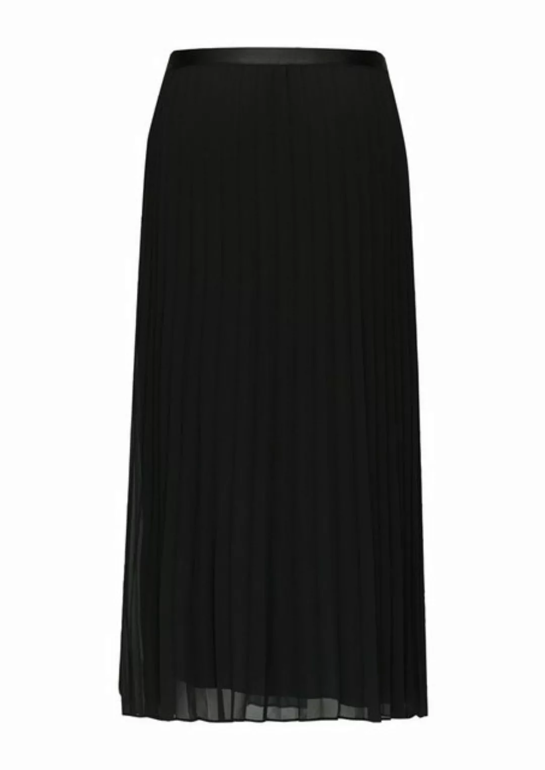 s.Oliver BLACK LABEL Plisseerock - Chiffon-Rock einfarbig - festlicher Midi günstig online kaufen