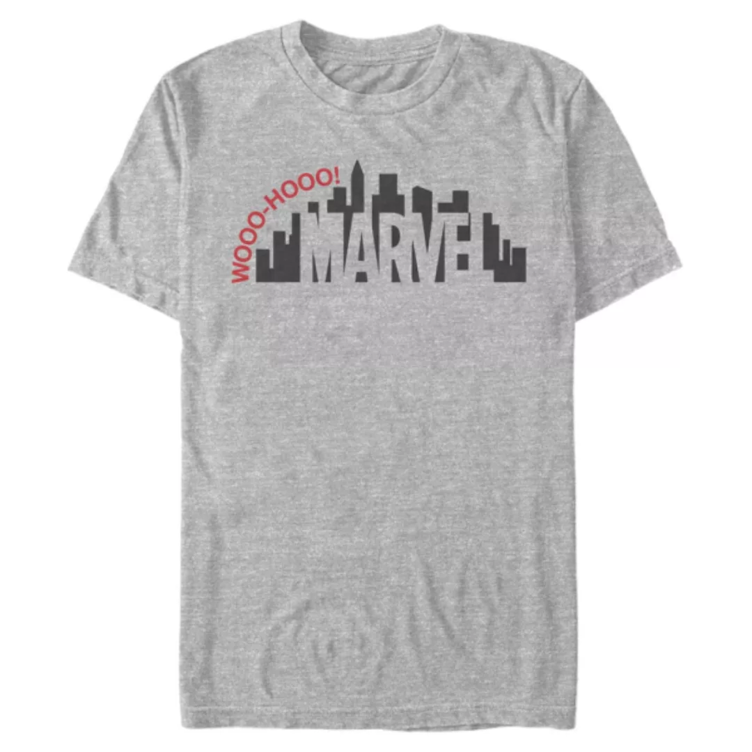 Marvel - Logo Skyline - Männer T-Shirt günstig online kaufen