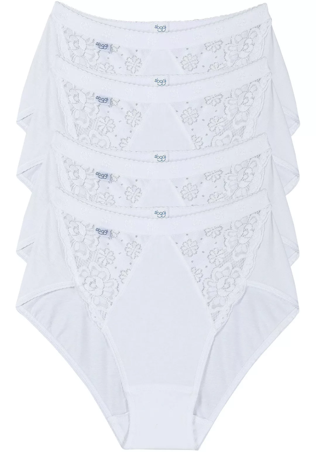sloggi Midislip "Chic", (4er Pack), elastische Spitzeneinsätze, weiche Näht günstig online kaufen
