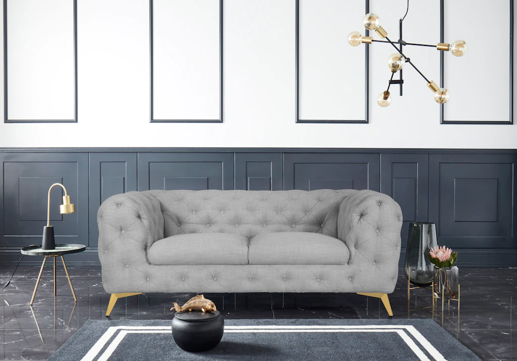 Leonique Chesterfield-Sofa "Glynis", aufwändige Knopfheftung, moderne Chest günstig online kaufen