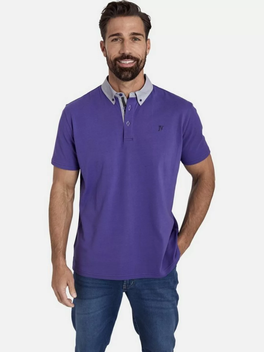 Jan Vanderstorm Poloshirt NJAL mit Button-Down Kragen günstig online kaufen