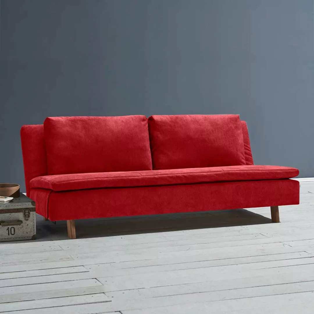 Schlafcouch rot in modernem Design Made in Germany günstig online kaufen