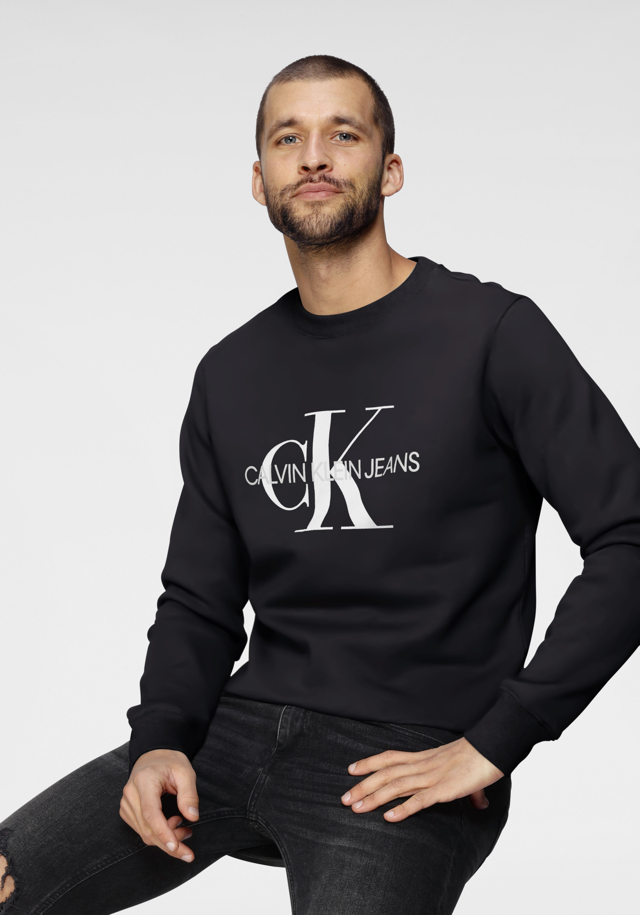 Calvin Klein Jeans Sweatshirt "ICONIC MONOGRAM CREWNECK" günstig online kaufen