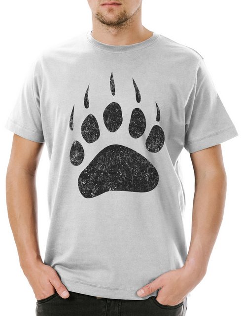 Urban Backwoods Print-Shirt Bear Paw Herren T-Shirt Bär Kralle Tatze Pfote günstig online kaufen